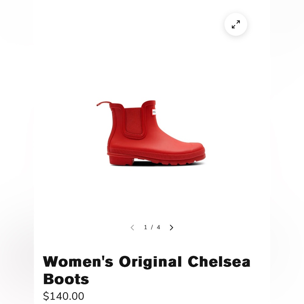 Hunter red Chelsea boots